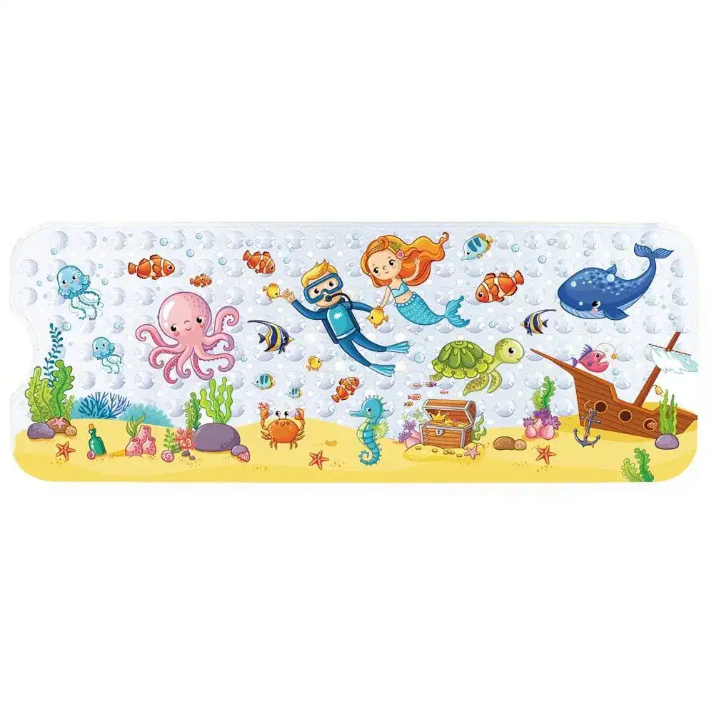 Antislipmat bad baby met onderwater thema en kleurrijke dieren.