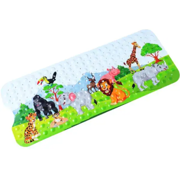 Antislip badmat baby met dierenprint, kinderbadkamer, badkamermat voor baby.