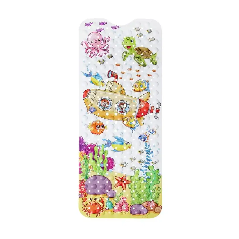 Antislip badmat baby met onderwater thema en speelse dieren.