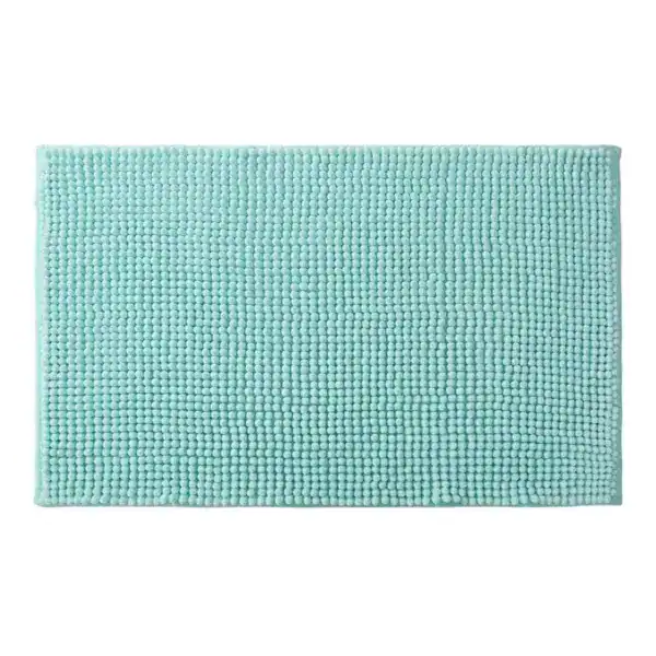 Aqua badmat met antislip textuur, lichtblauw, voor badkamer en douche.