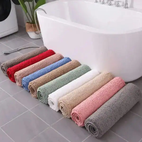 Badmat 80x100 in verschillende kleuren, antislip badkamermat voor bad of douche.