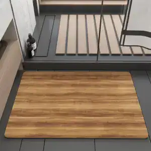 Badmat houtlook met natuurlijke houtstructuur voor badkamer en douche.