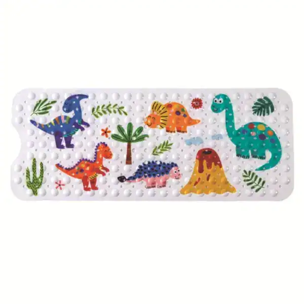 Badmat kinderen met dinosaurussen, antislip, badkamermat voor jonge kinderen.