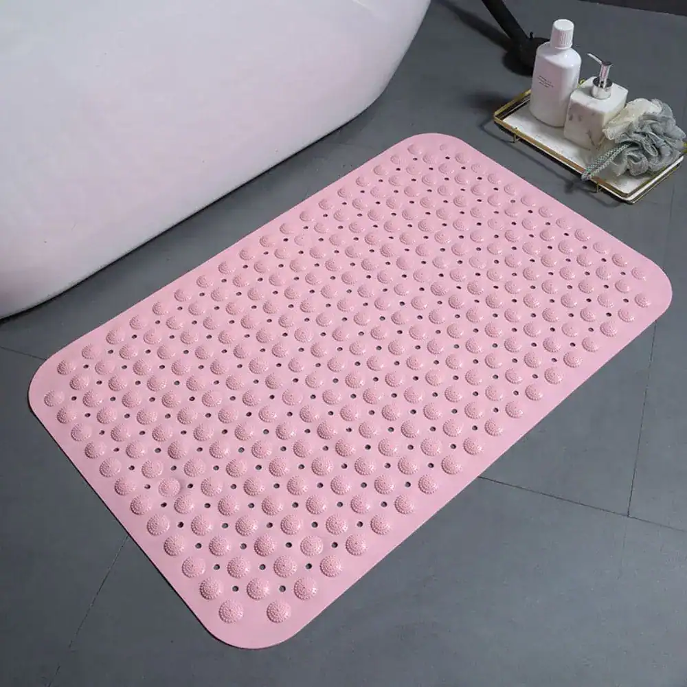Witte badkamermat met antislip textuur voor veiligheid in de douche.
