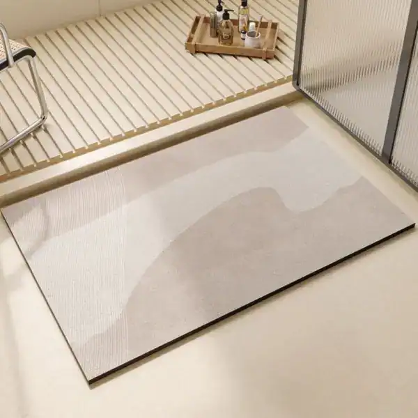 Extra grote badmat met modern patroon, antislip, voor badkamer of douche.