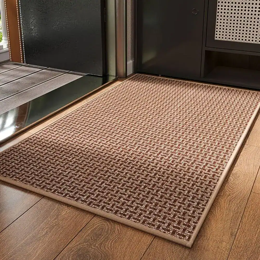 Grote luxe badmat met geometrisch patroon voor badkamer.