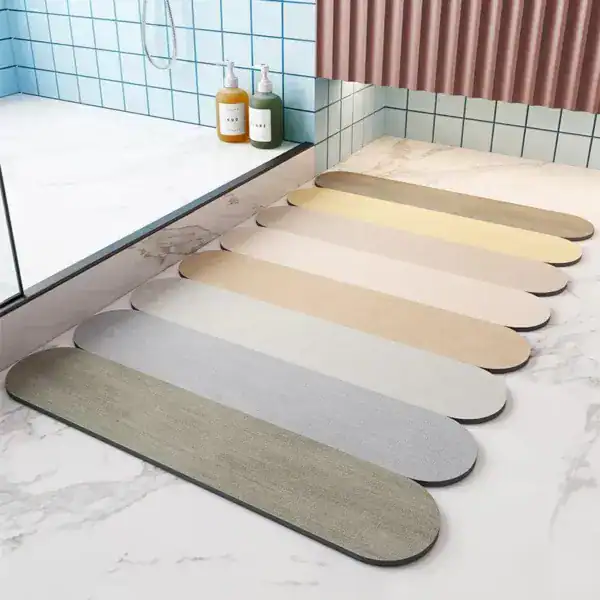 Sneldrogende badmat in verschillende kleuren, antislip, badkamermat voor douche en bad.